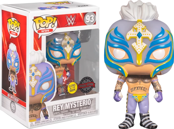 Funko Pop! WWE - Rey Mysterio Glow In The Dark #93 4 Funko Pop! WWE - Rey Mysterio Glow In The Dark #93 - Image 2