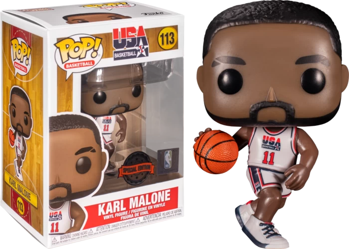 Funko Pop! NBA Basketball - Karl Malone 1992 Team USA Jersey #113 3 Funko Pop! NBA Basketball - Karl Malone 1992 Team USA Jersey #113