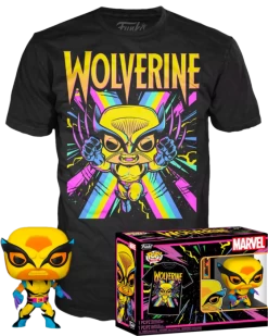 Funko Pop! Marvel: Blacklight - Wolverine Blacklight & T-Shirt Box Set