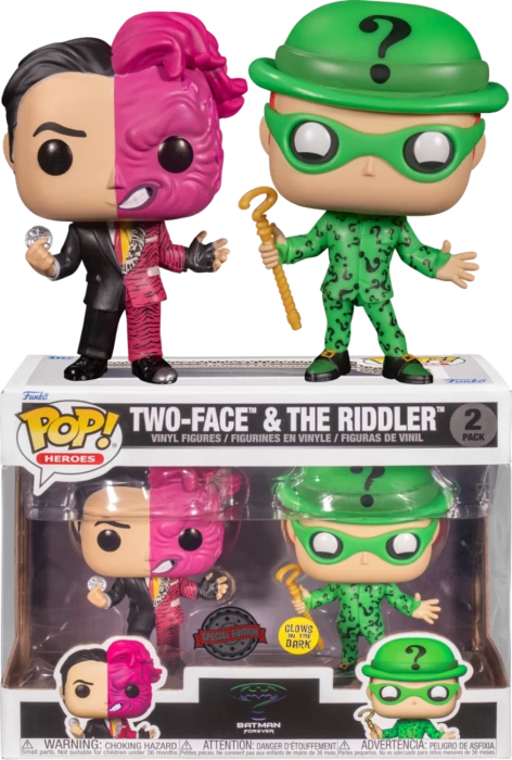 Funko Pop! Batman Forever (1995) - Two-Face & The Riddler Glow In The Dark - 2-Pack 3 Funko Pop! Batman Forever (1995) - Two-Face & The Riddler Glow In The Dark - 2-Pack