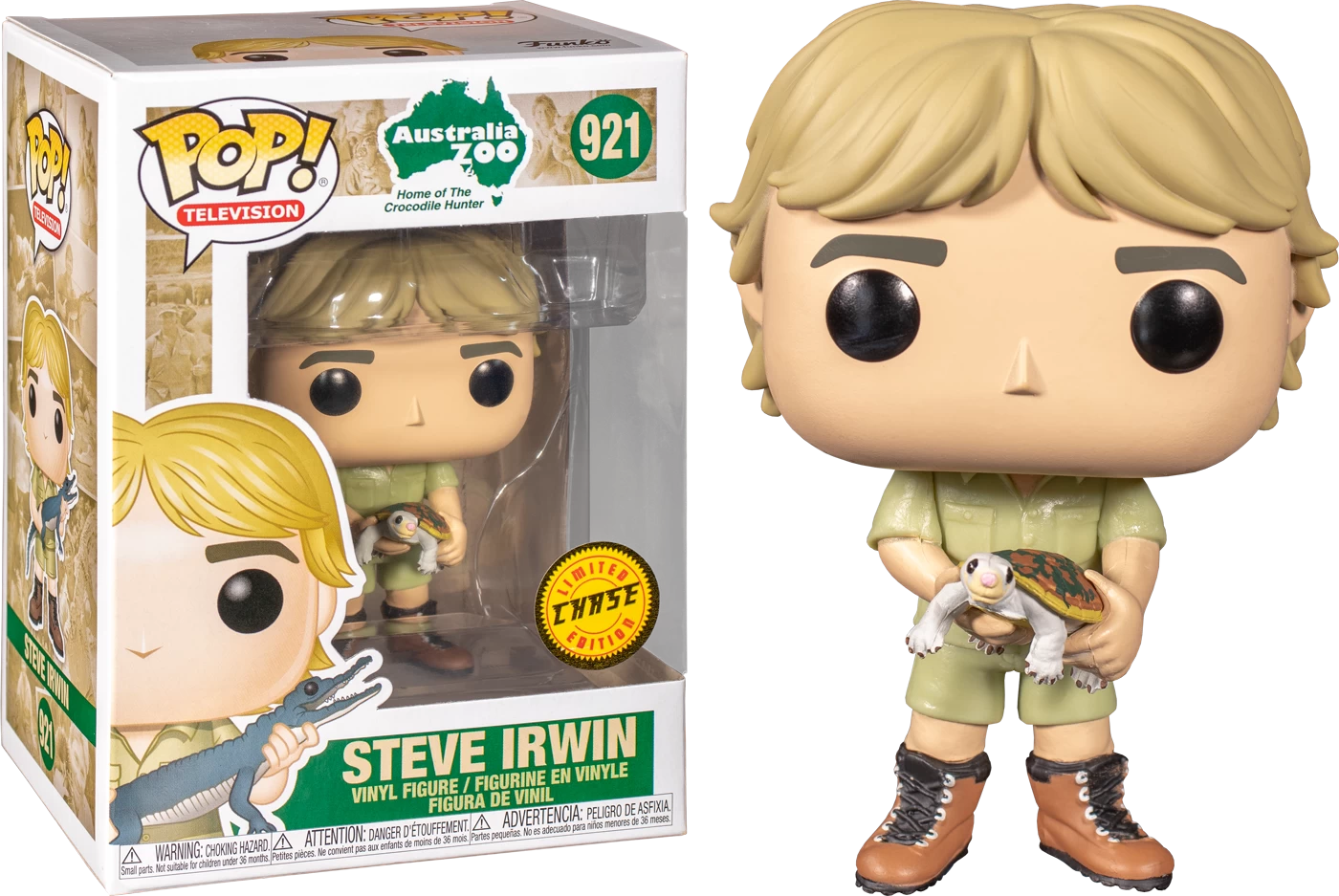 Funko Pop! The Crocodile Hunter - Steve Irwin #921 - Chase Chance 4 Funko Pop! The Crocodile Hunter - Steve Irwin #921 - Chase Chance - Image 2