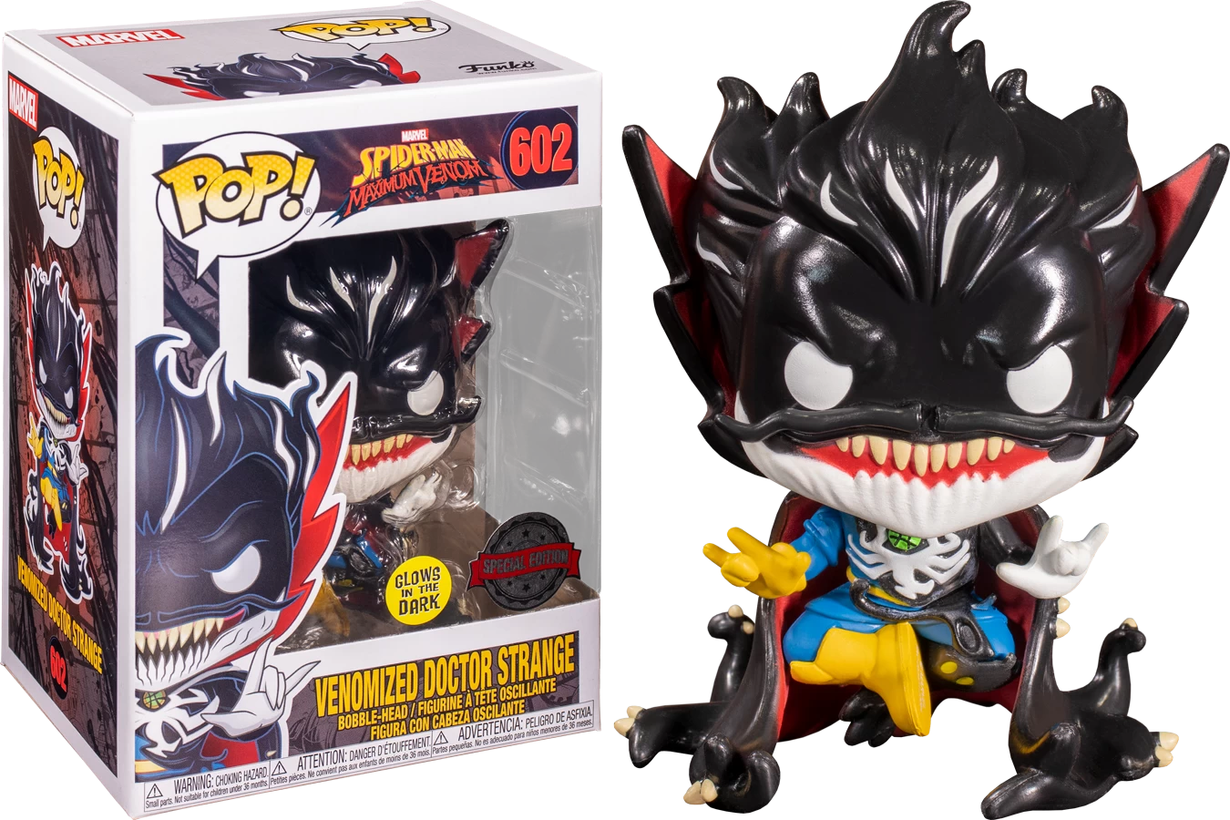 Funko Pop! Spider-Man: Maximum Venom - Doctor Strange Glow In The Dark #602 4 Funko Pop! Spider-Man: Maximum Venom - Doctor Strange Glow In The Dark #602 - Image 2