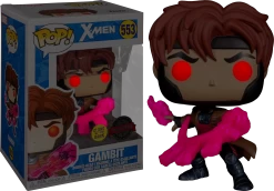 Funko Pop! X-Men - Gambit With Cards Translucent Glow In The Dark #553