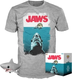 Funko - Jaws - Bloody Great White Shark 6" Super Sized - Vinyls Figure & T-Shirt Box Set