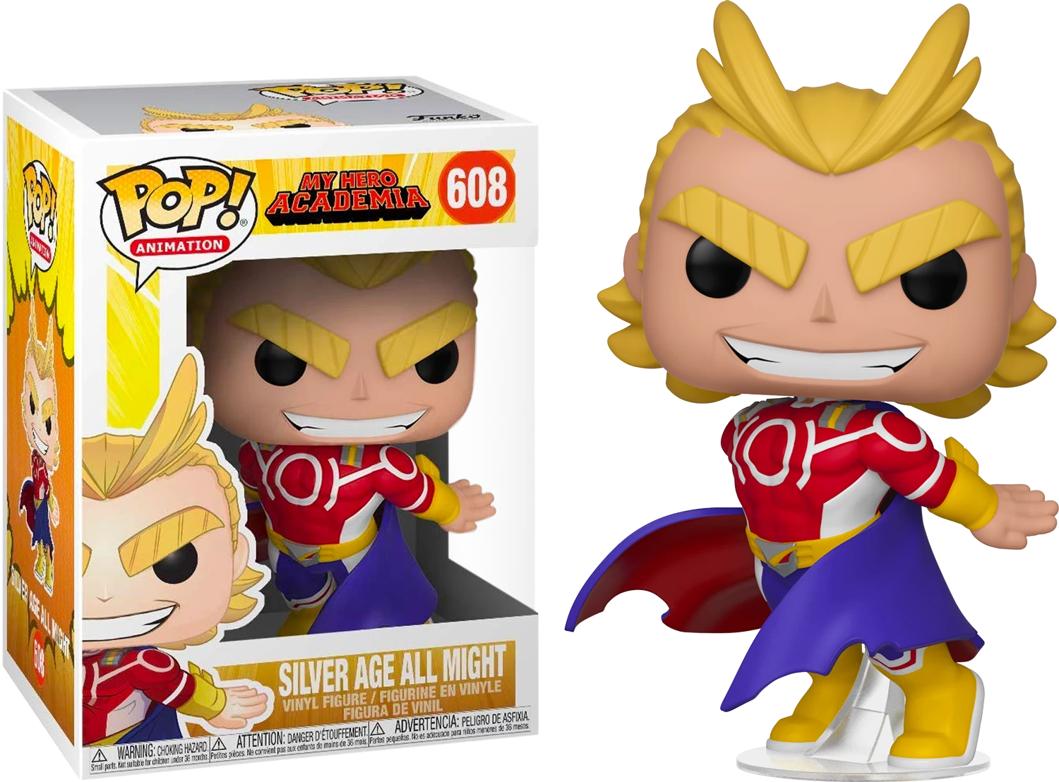 Funko Pop! My Hero Academia - All Might Silver Age #608 3 Funko Pop! My Hero Academia - All Might Silver Age #608